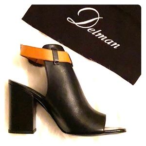 Delman “Aggie” peep-toe heel size 8.5.